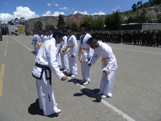 ITF Taekwondo Military College Bolivia celebrates Kup Promotions